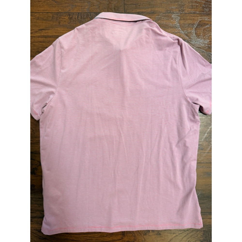 Vineyard Vines Edgartown Polo Mens XL Jetty Red Feeder Stripe Pocket Golf Shirt - Picture 4 of 4